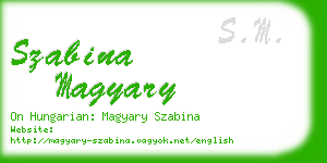 szabina magyary business card